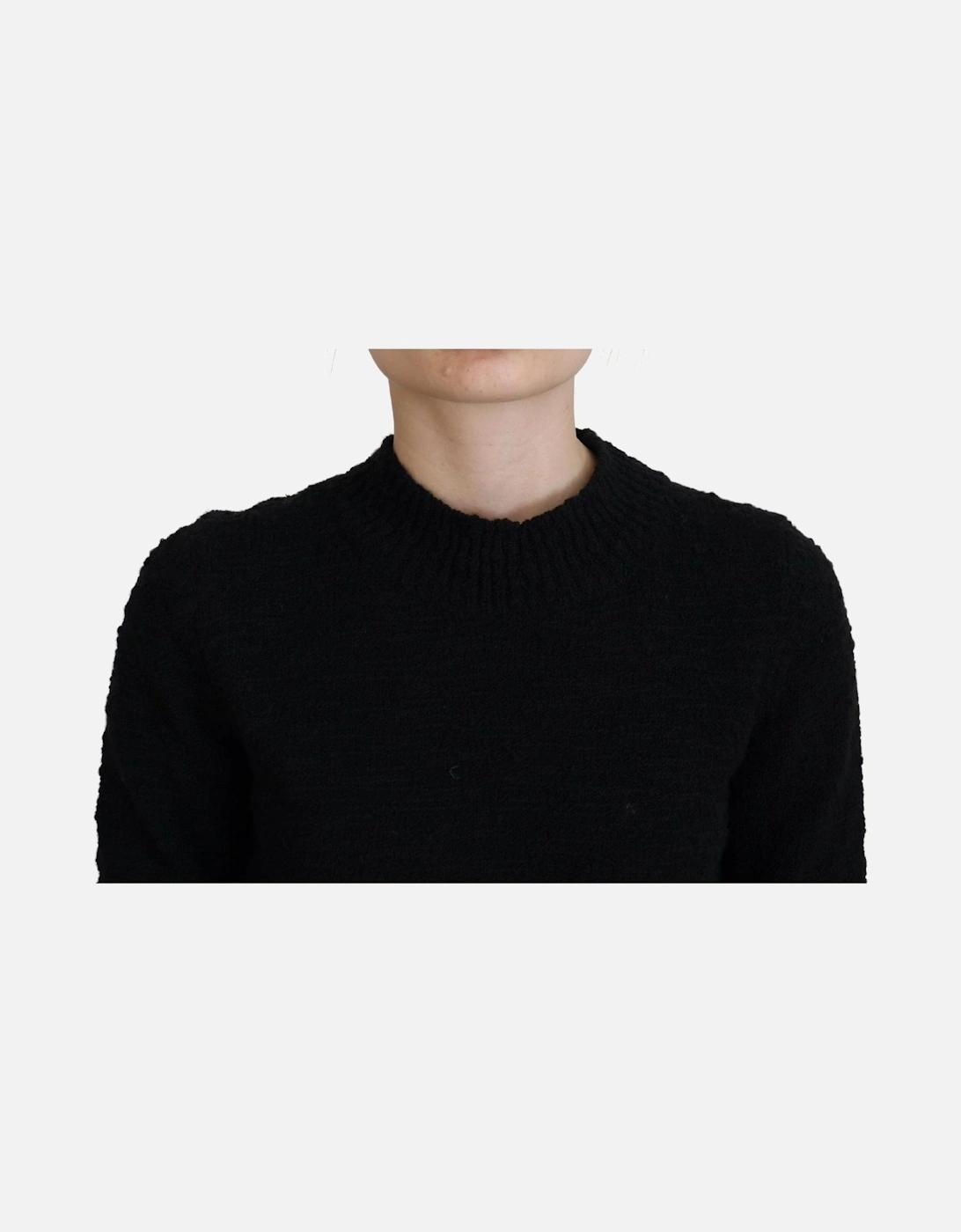 Long Sleeve Crew Neck Sweater Women - Black