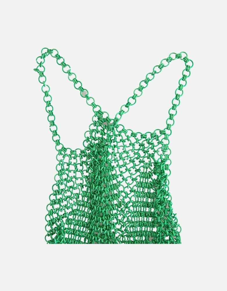 Chainmail Halter Top Sleeveless Style Women - Green T-Shirts