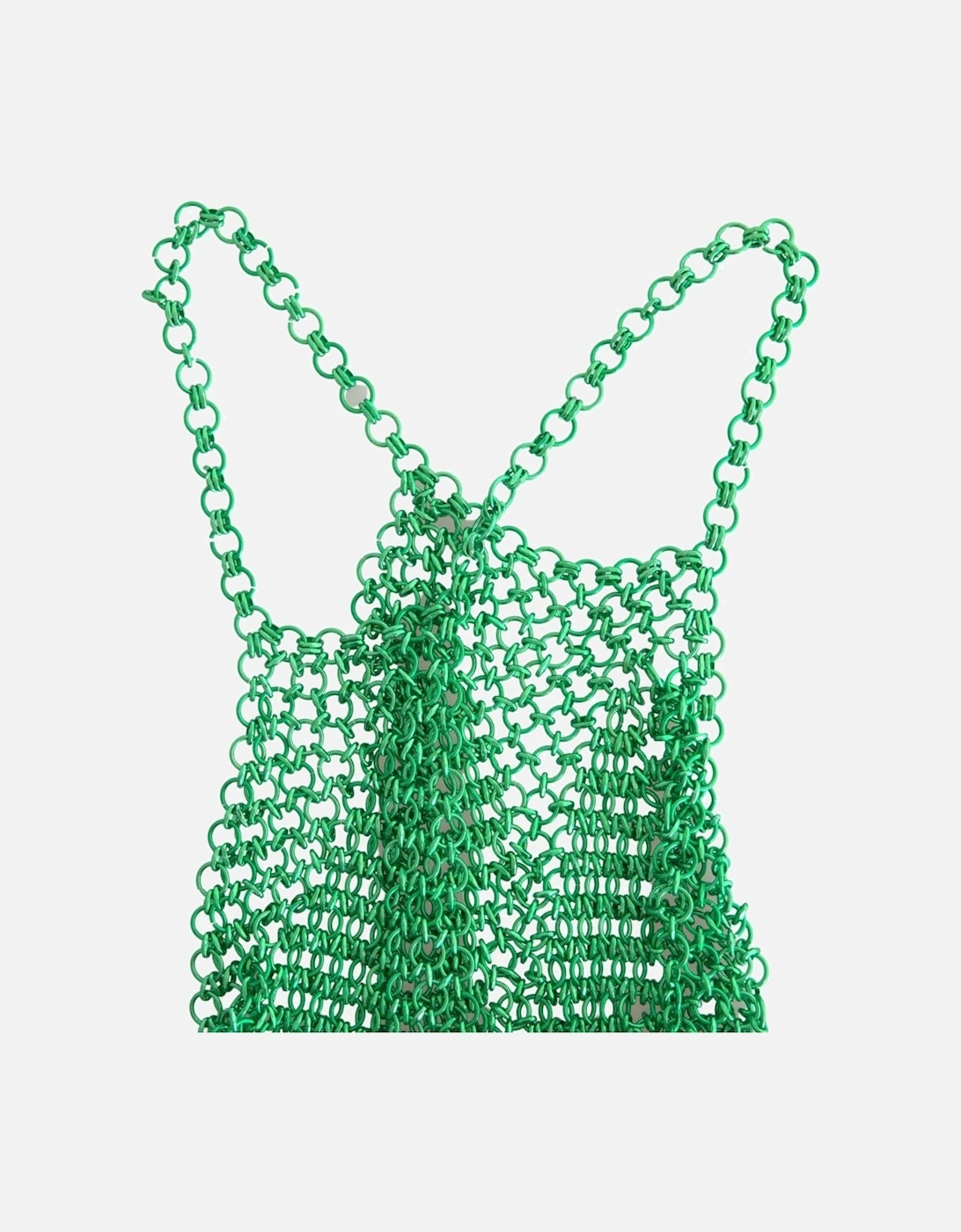 Chainmail Halter Top Sleeveless Style Women - Green T-Shirts