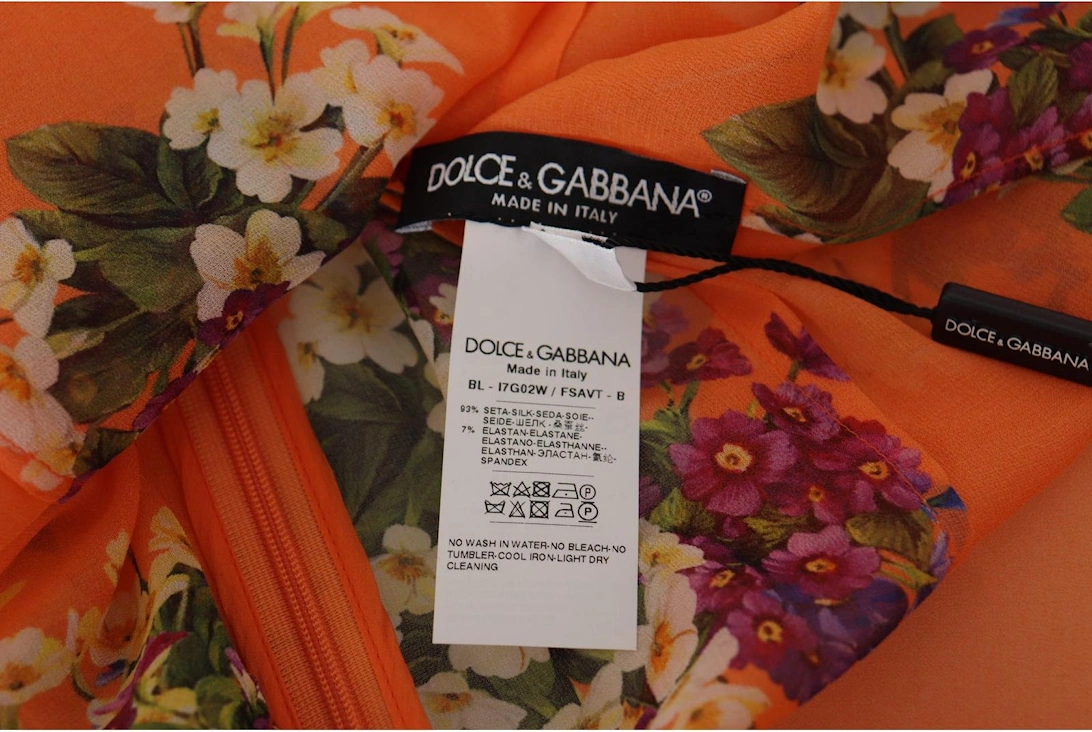 Dolce Gabbana Floral Blouse TSH7838 Women - Orange T-Shirts