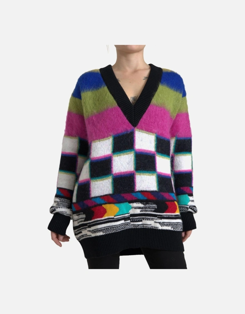 Geometric VNeck Pullover Women - Multicolor Sweaters