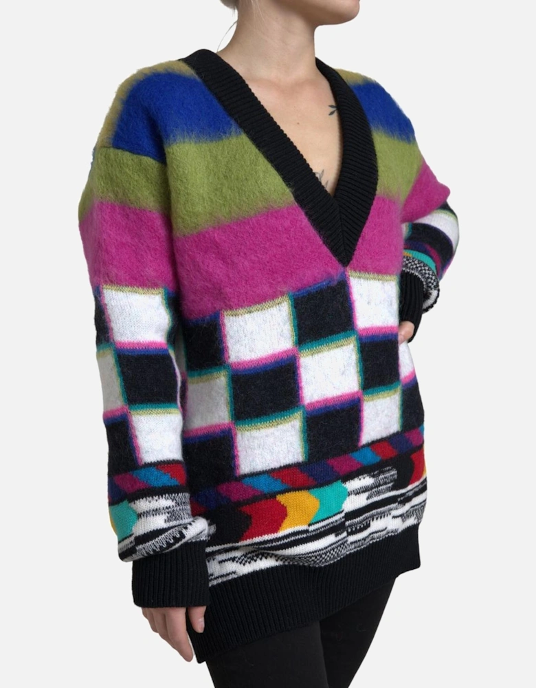 Geometric VNeck Pullover Women - Multicolor Sweaters