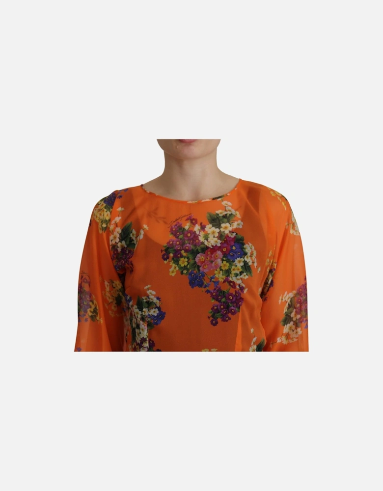 Dolce Gabbana Floral Blouse TSH7838 Women - Orange T-Shirts