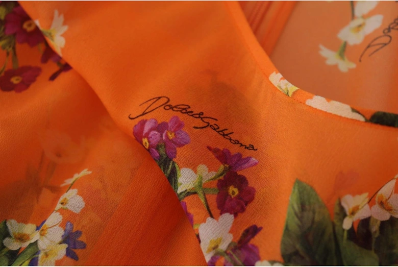 Dolce Gabbana Floral Blouse TSH7838 Women - Orange T-Shirts