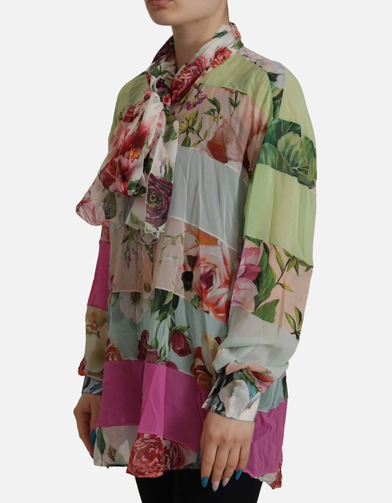 Dolce Gabbana Floral Silk Blouse TSH7868 Women - Multicolor T-Shirts