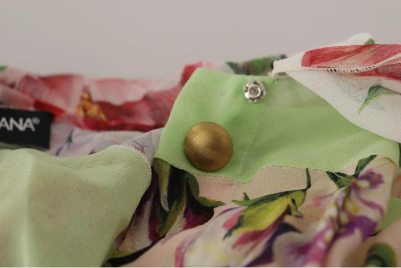 Dolce Gabbana Floral Silk Blouse TSH7868 Women - Multicolor T-Shirts