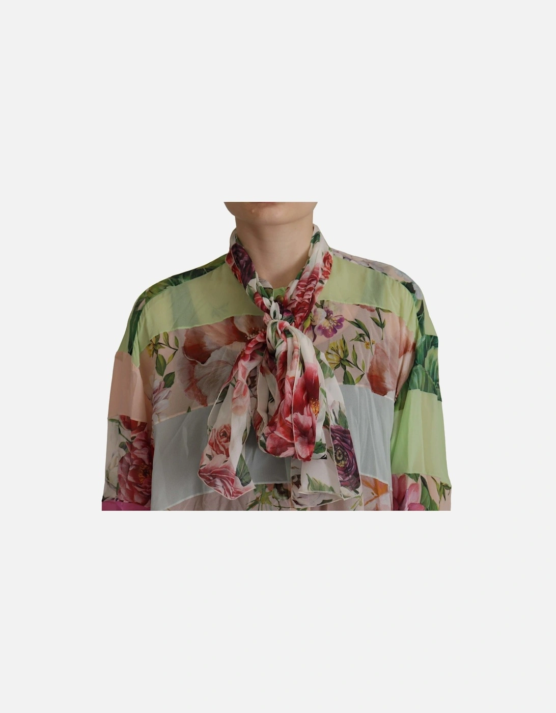Dolce Gabbana Floral Silk Blouse TSH7868 Women - Multicolor T-Shirts