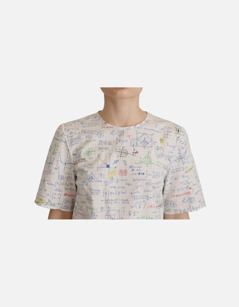 Dolce Gabbana Math Print Tshirt Women - White T-Shirts
