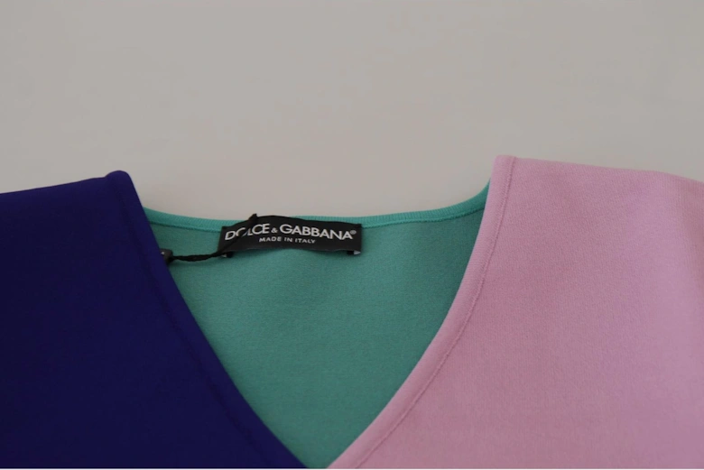 VNeck Knit ColorBlock Sweater Women - Multicolor