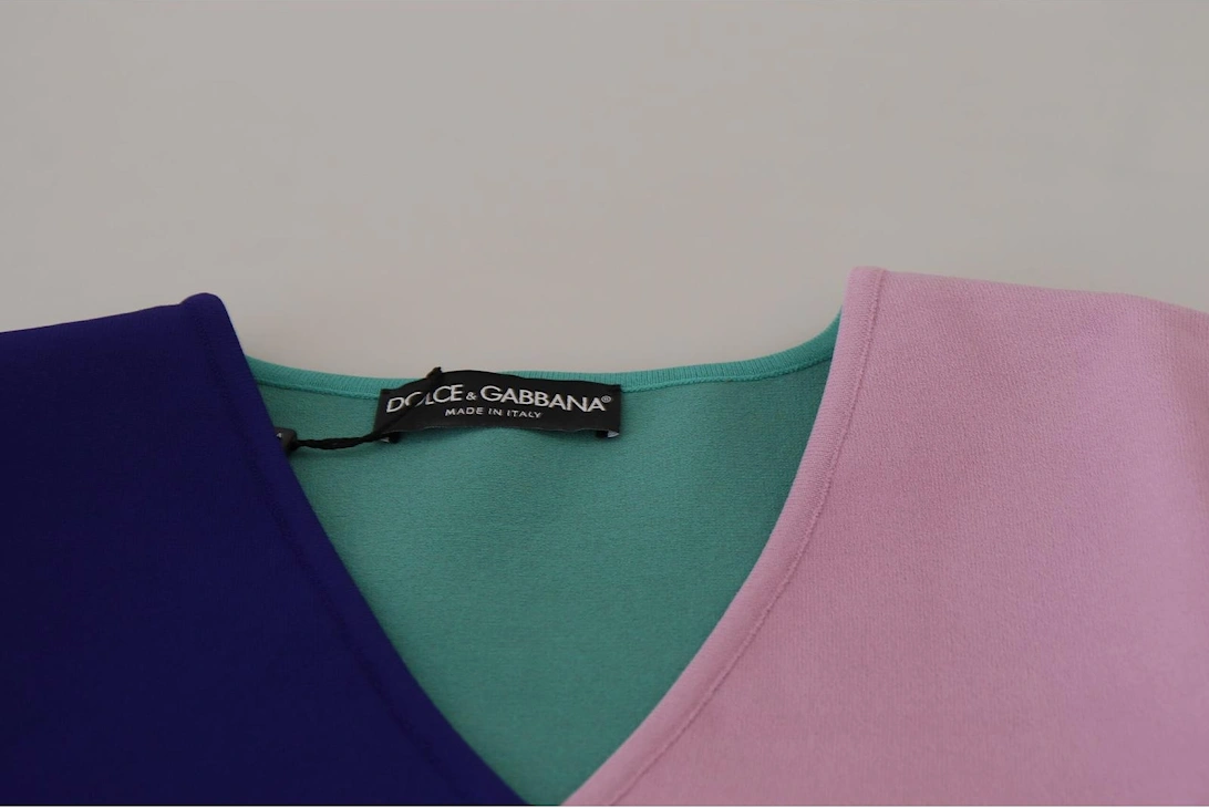 VNeck Knit ColorBlock Sweater Women - Multicolor