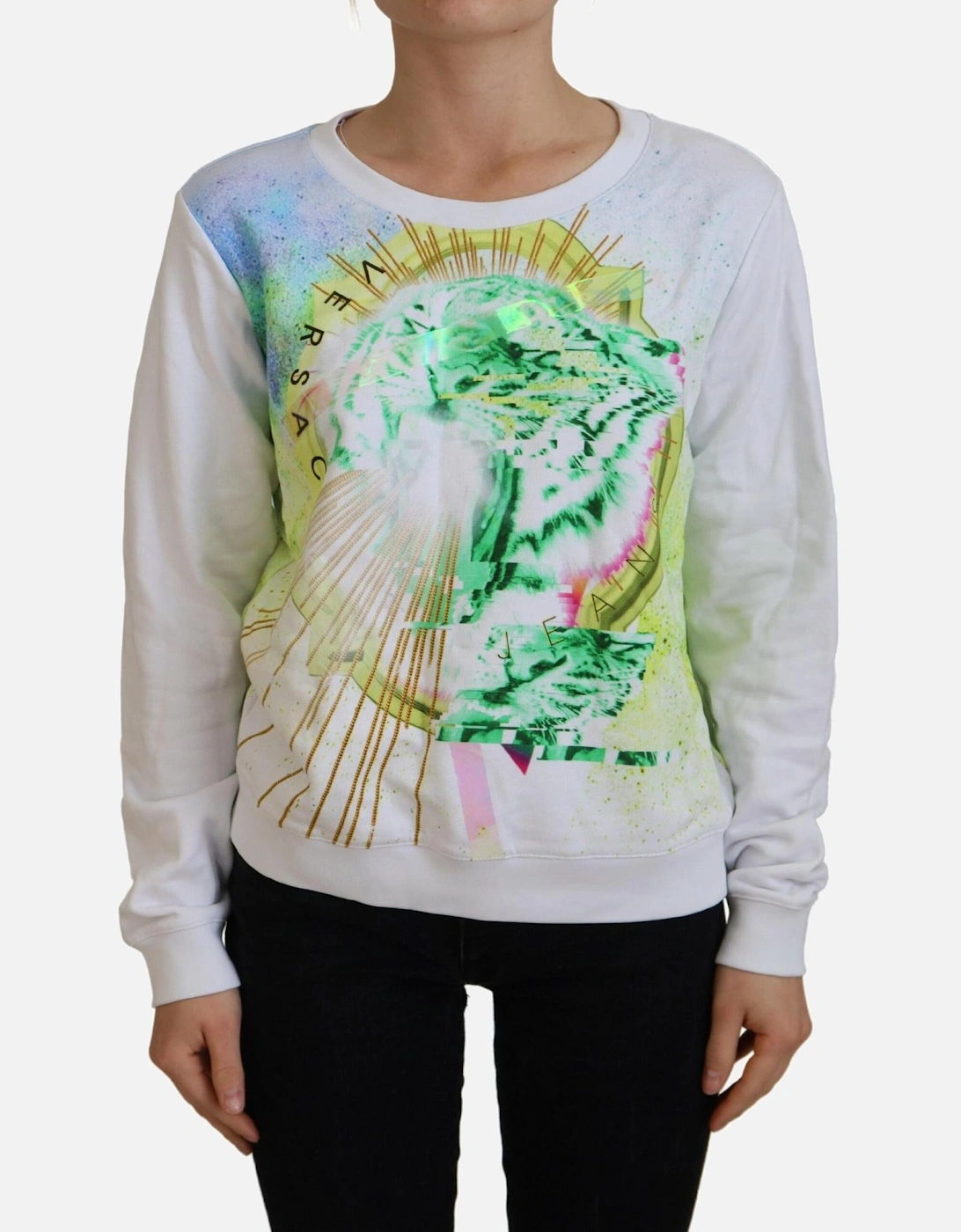 Tiger Graphic Print Sweatshirt Women - White Sweaters, 7 of 6
