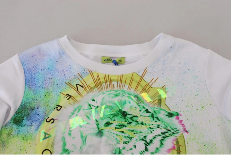 Tiger Graphic Print Sweatshirt Women - White Sweaters