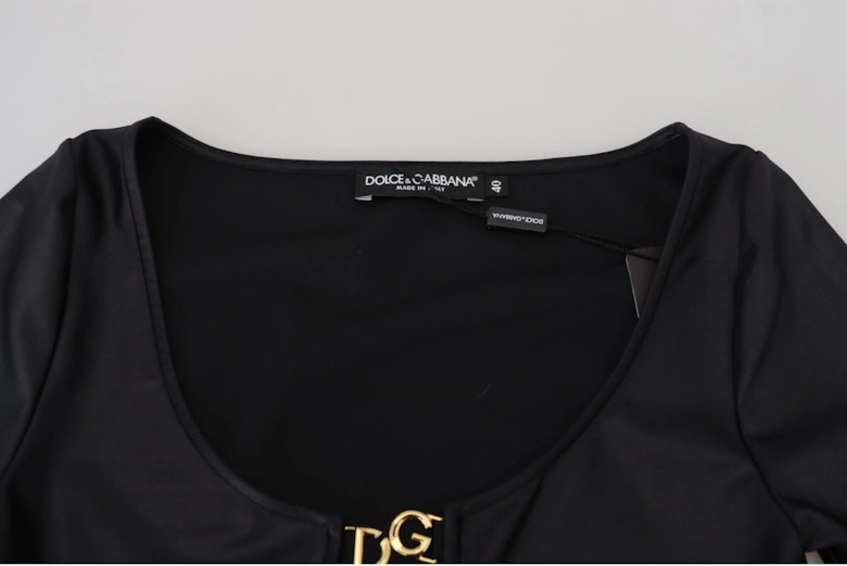 34 Sleeve Top Buckle Detail Women - Black T-Shirts