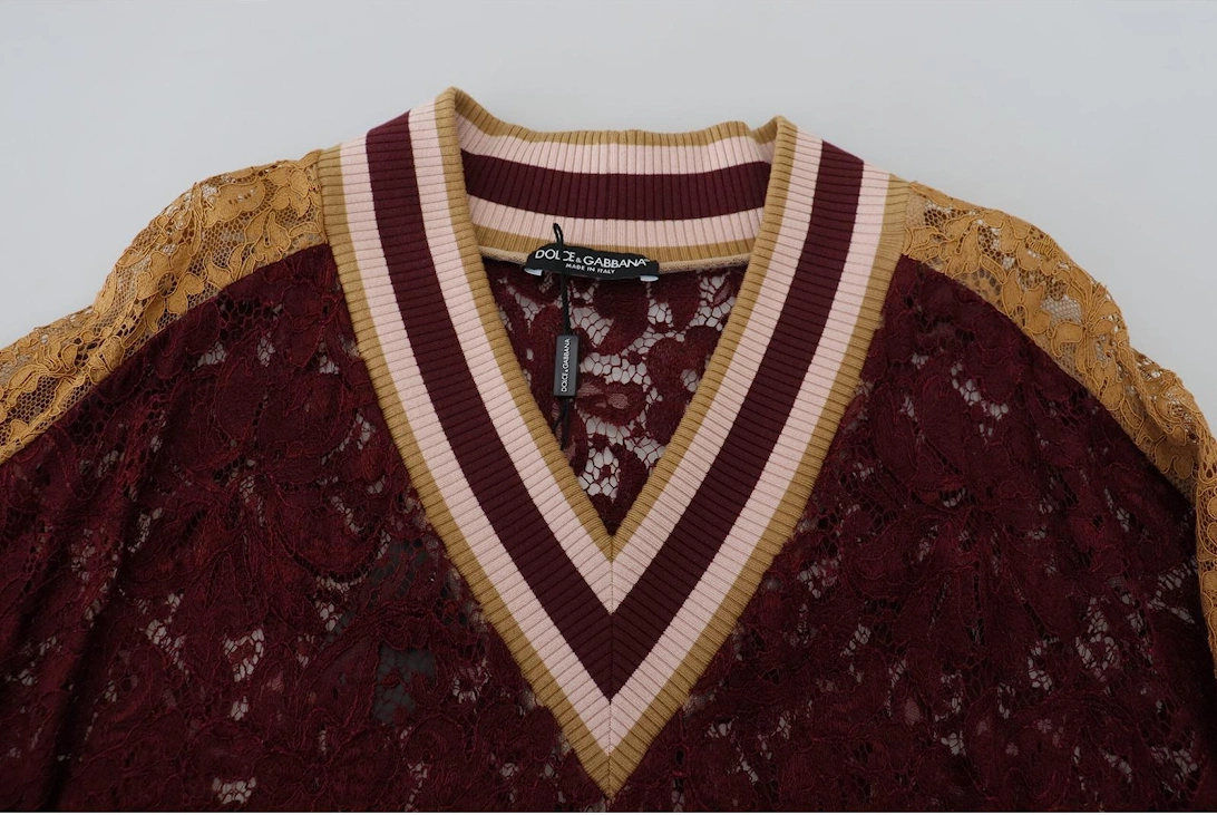 Lace Sweatshirt Relaxed Fit Long Sleeves Women - Multicolor Sweaters