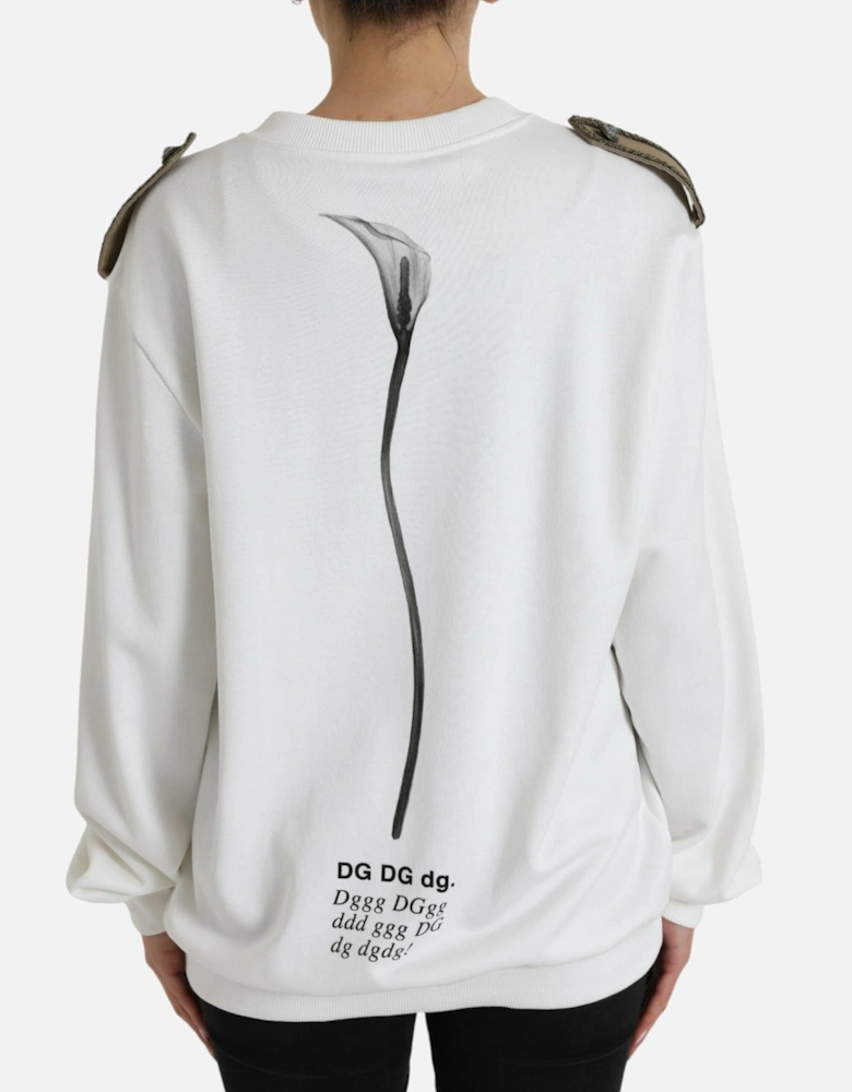 Luxury Black and White Crew Neck Sweater Women