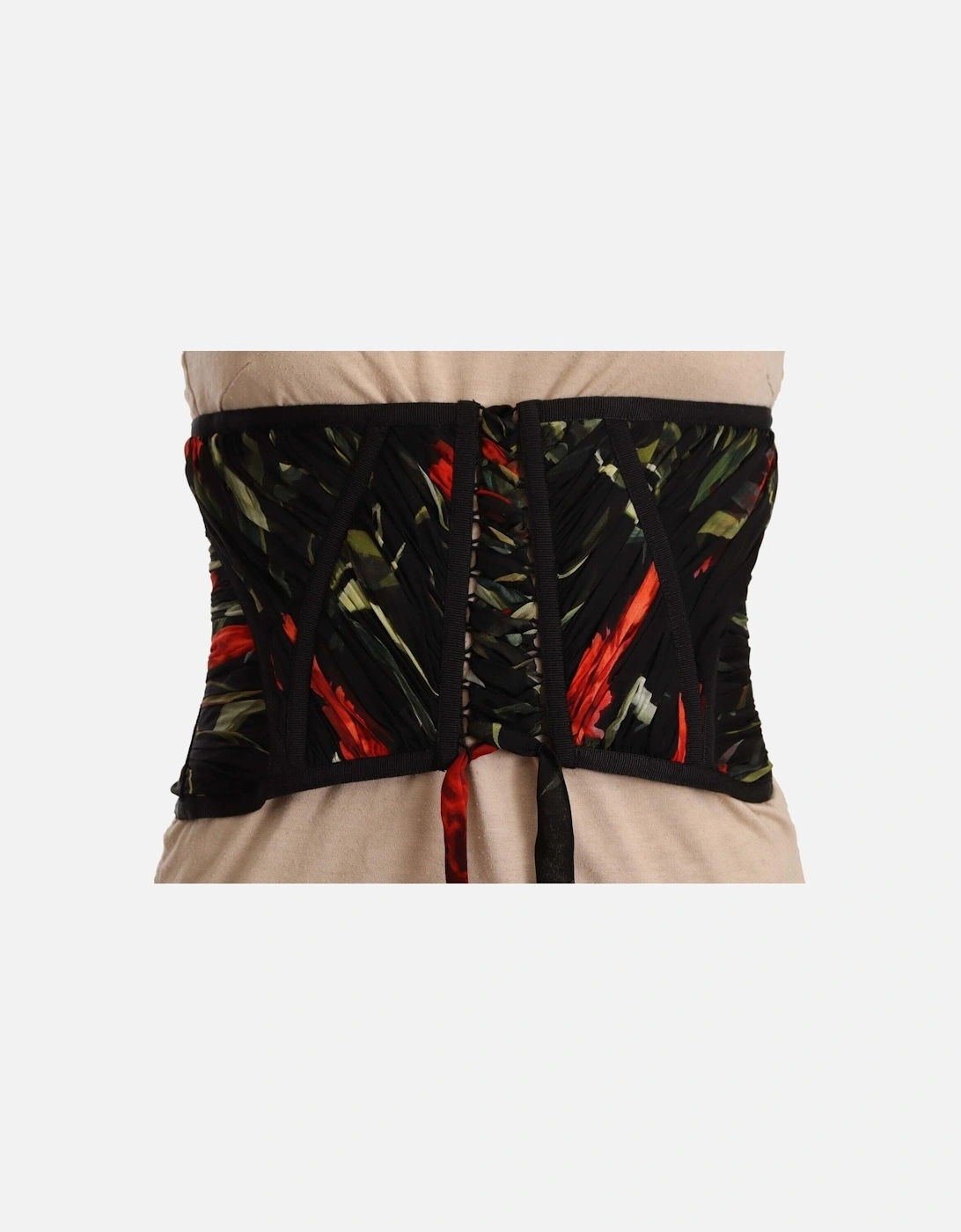 Dolce Gabbana Floral Print Corset TSH6823 Women - Black T-Shirts, 6 of 5