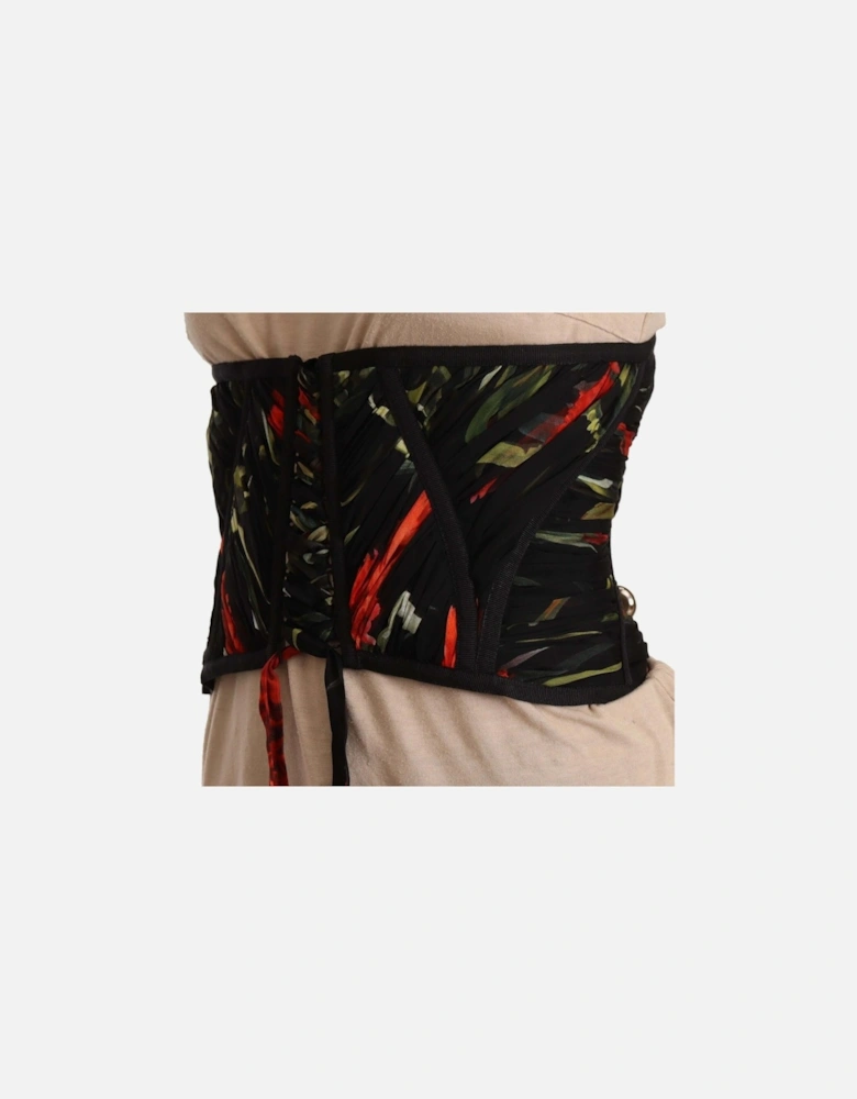 Dolce Gabbana Floral Print Corset TSH6823 Women - Black T-Shirts