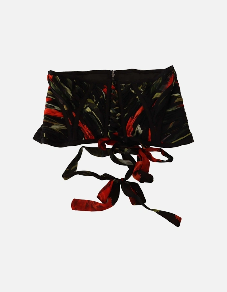 Dolce Gabbana Floral Print Corset TSH6823 Women - Black T-Shirts