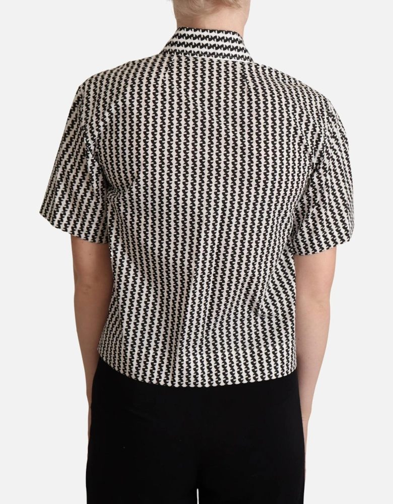 Dolce Gabbana Short Sleeve Collared Shirt Women - White