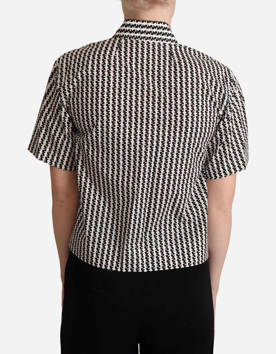 Dolce Gabbana Short Sleeve Collared Shirt Women - White