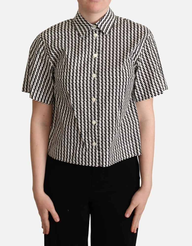 Dolce Gabbana Short Sleeve Collared Shirt Women - White