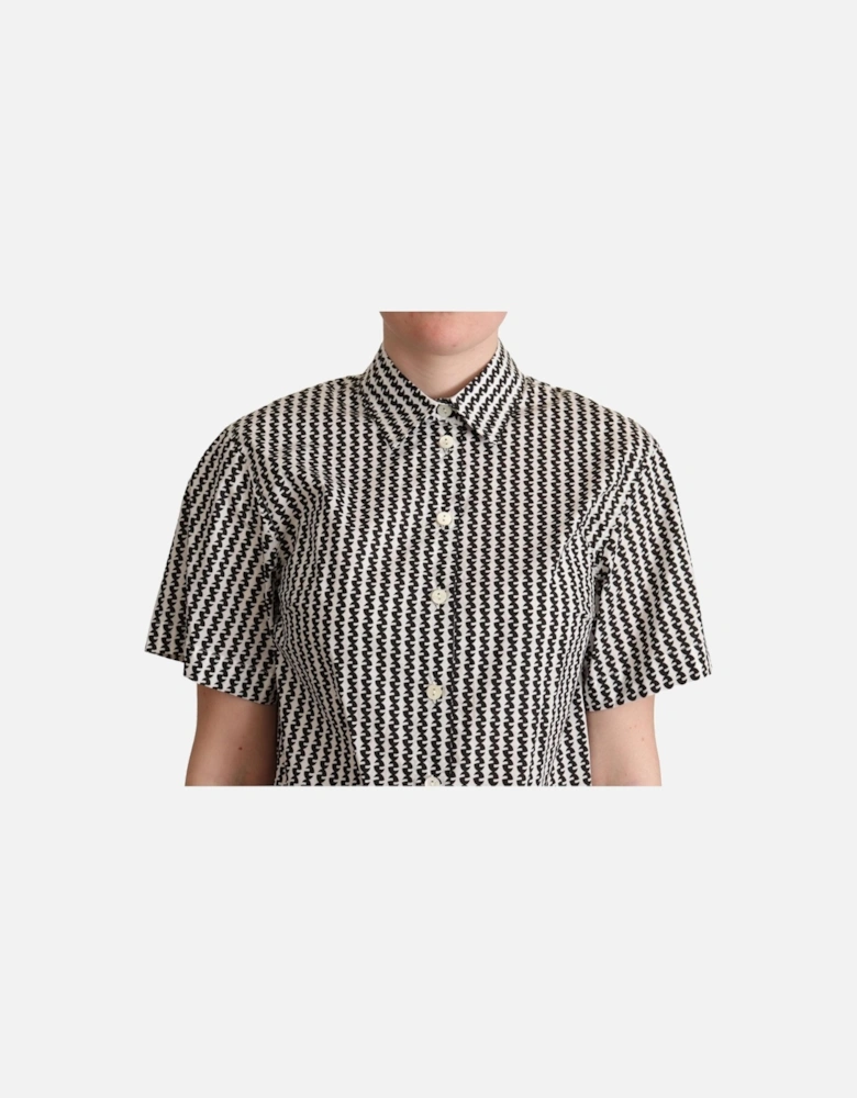 Dolce Gabbana Short Sleeve Collared Shirt Women - White