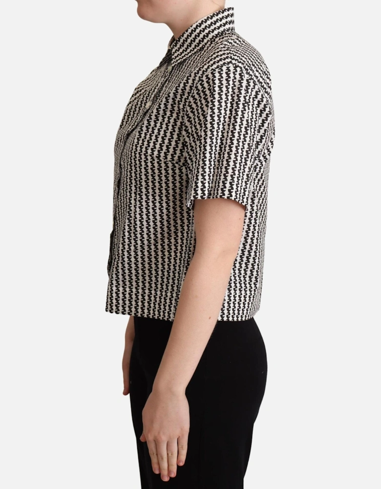 Dolce Gabbana Short Sleeve Collared Shirt Women - White