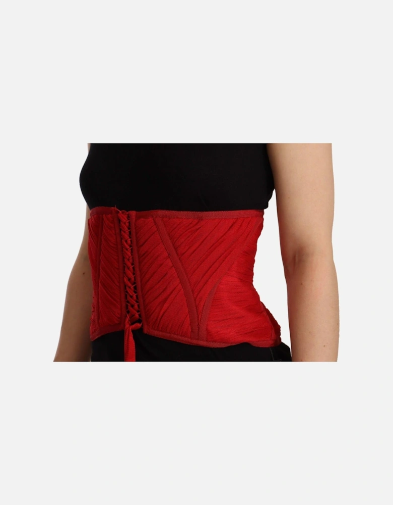 Corset Waist Strap with Adjustable Drawstring Closure Women - Red