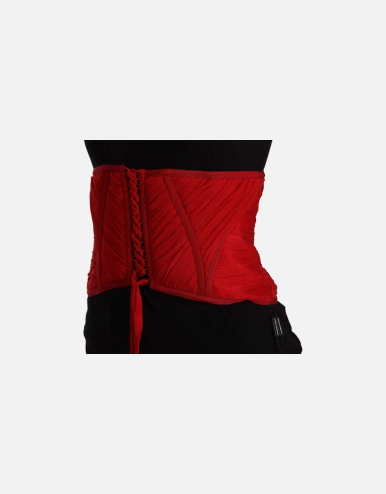 Corset Waist Strap with Adjustable Drawstring Closure Women - Red