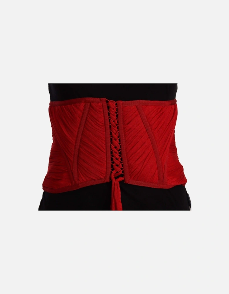 Corset Waist Strap with Adjustable Drawstring Closure Women - Red