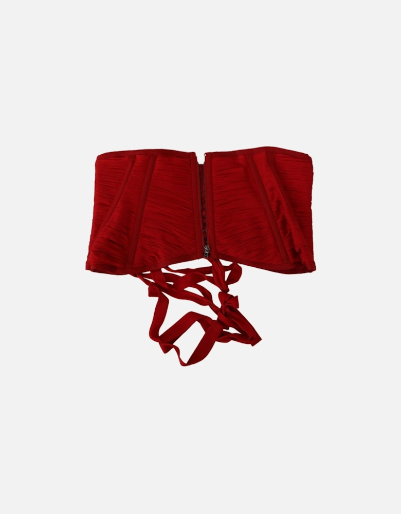 Corset Waist Strap with Adjustable Drawstring Closure Women - Red