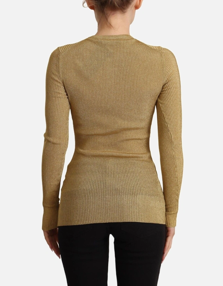 Metallic Knit Cardigan TSH7594 Women - Gold Sweaters