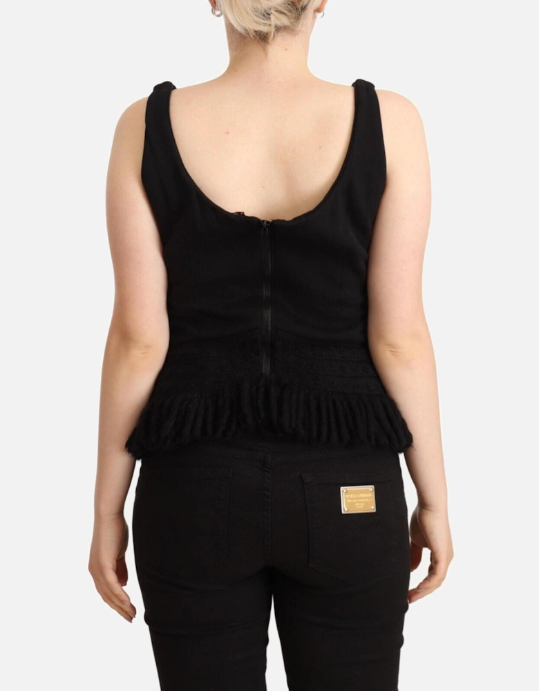 Sleeveless Knit Top Women - Black T-Shirts