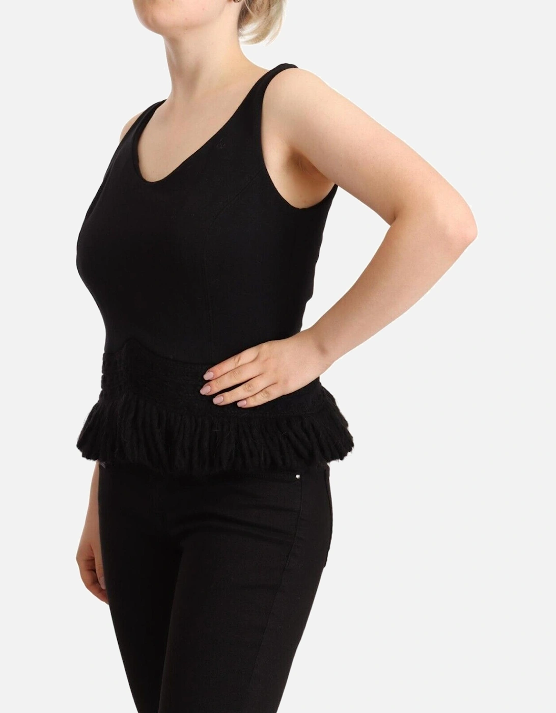 Sleeveless Knit Top Women - Black T-Shirts