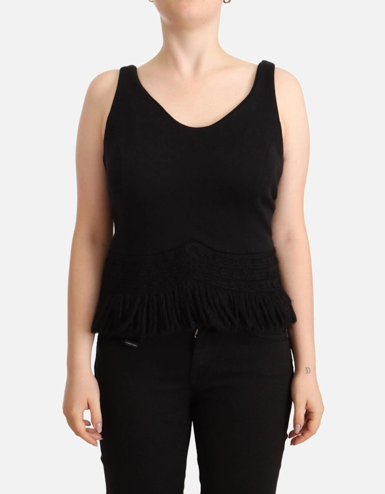 Sleeveless Knit Top Women - Black T-Shirts