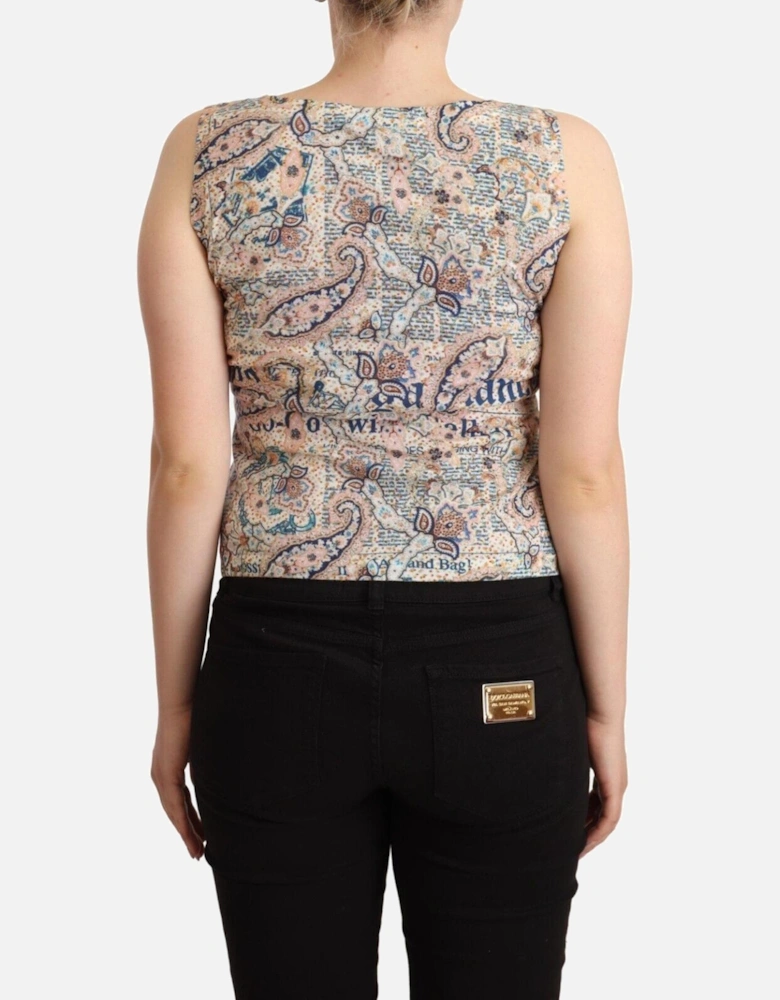Paisley Print Sleeveless Top Women - Multicolor T-Shirts