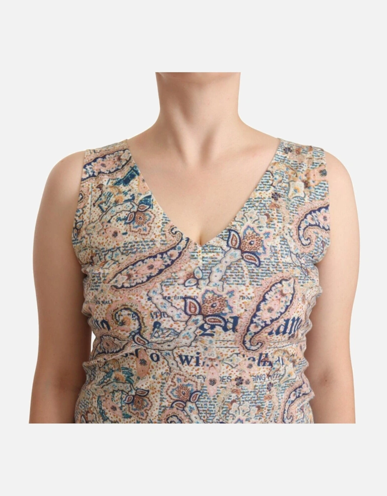Paisley Print Sleeveless Top Women - Multicolor T-Shirts
