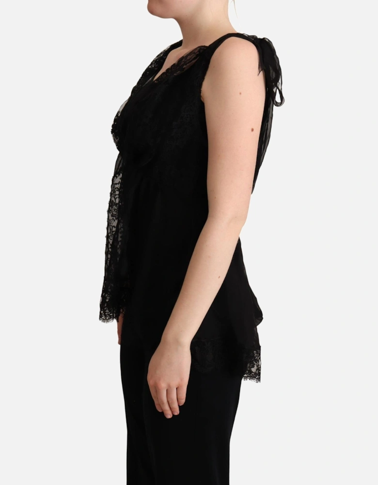 Dolce Gabbana Sleeveless VNeck Top Women - Black T-Shirts