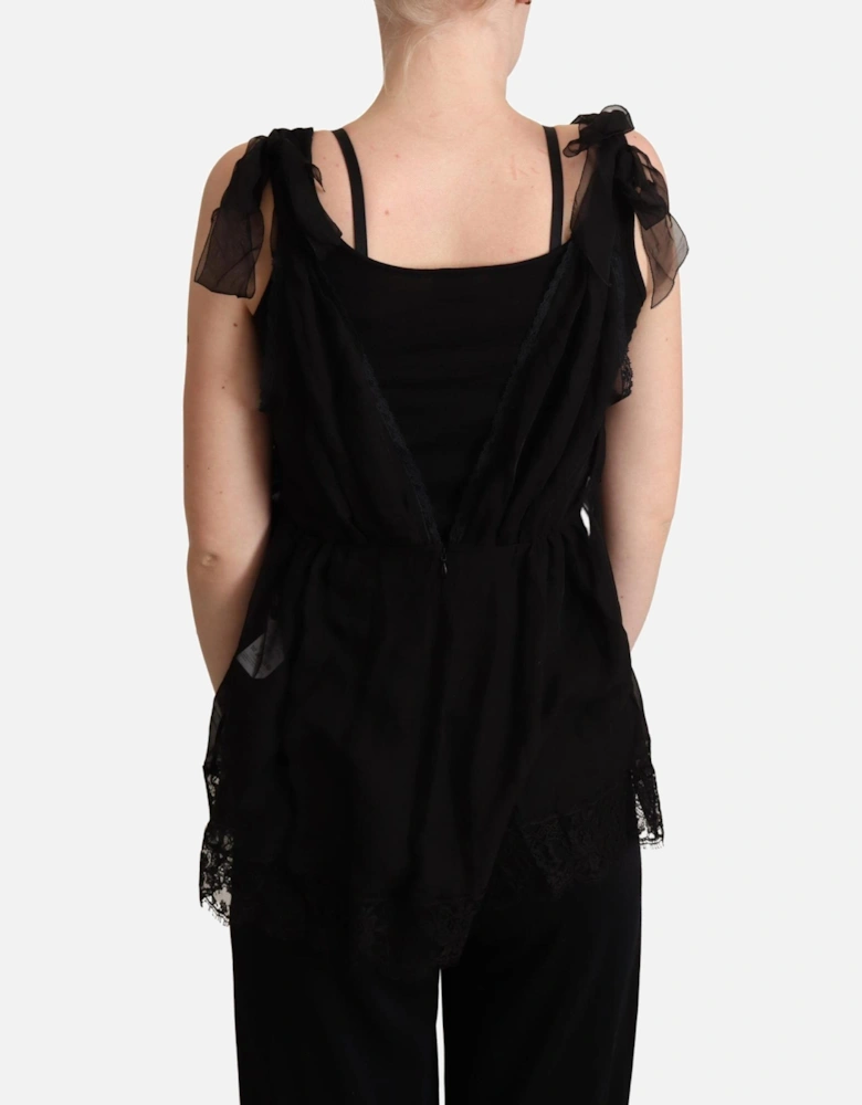 Dolce Gabbana Sleeveless VNeck Top Women - Black T-Shirts