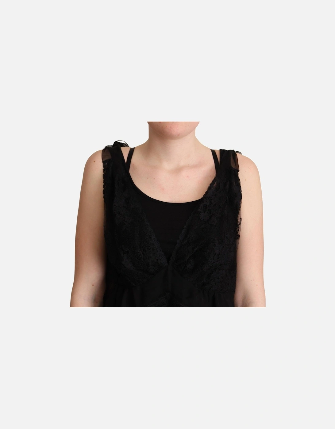 Dolce Gabbana Sleeveless VNeck Top Women - Black T-Shirts
