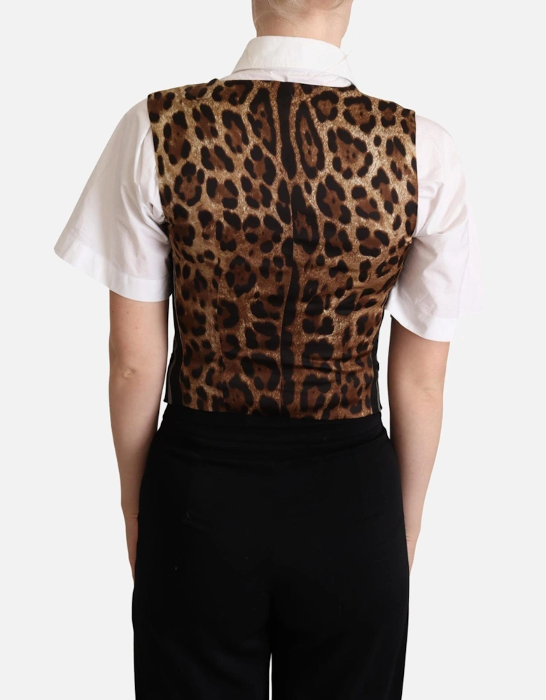 Tailored Vest Striped Pinstripe Women - Black