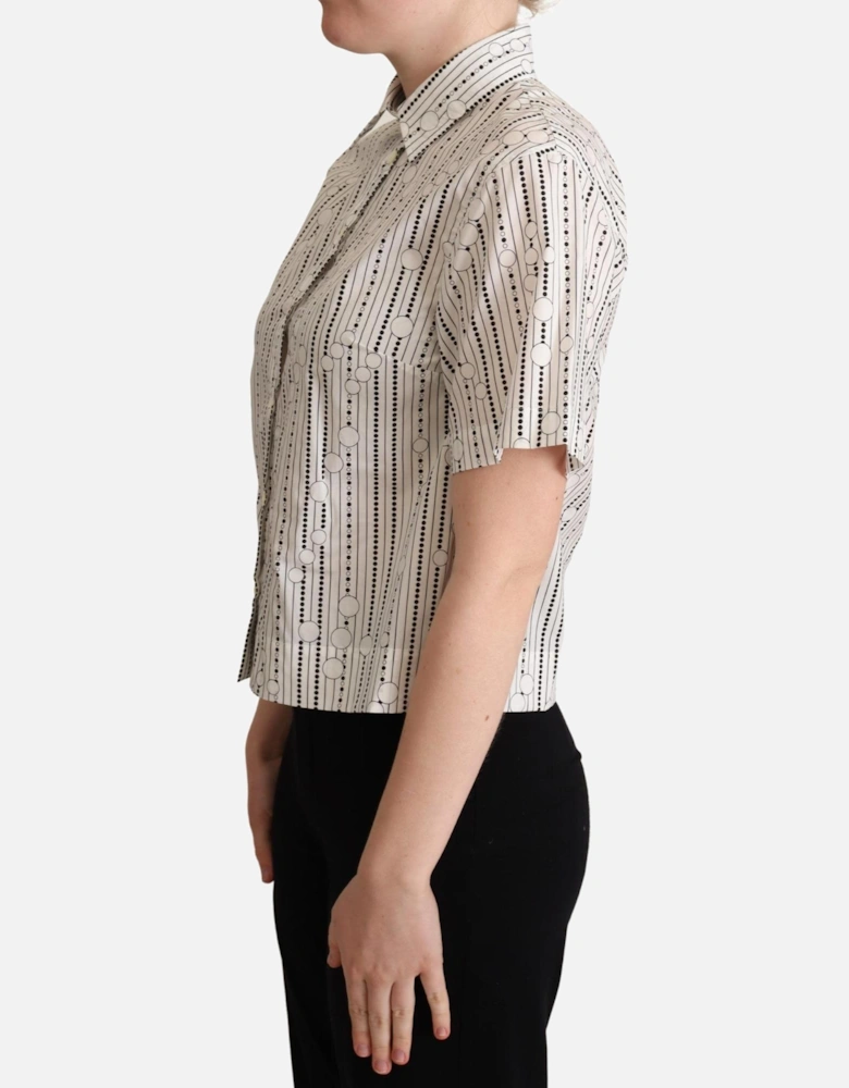 Dolce Gabbana Geometric Print Shirt Women - White