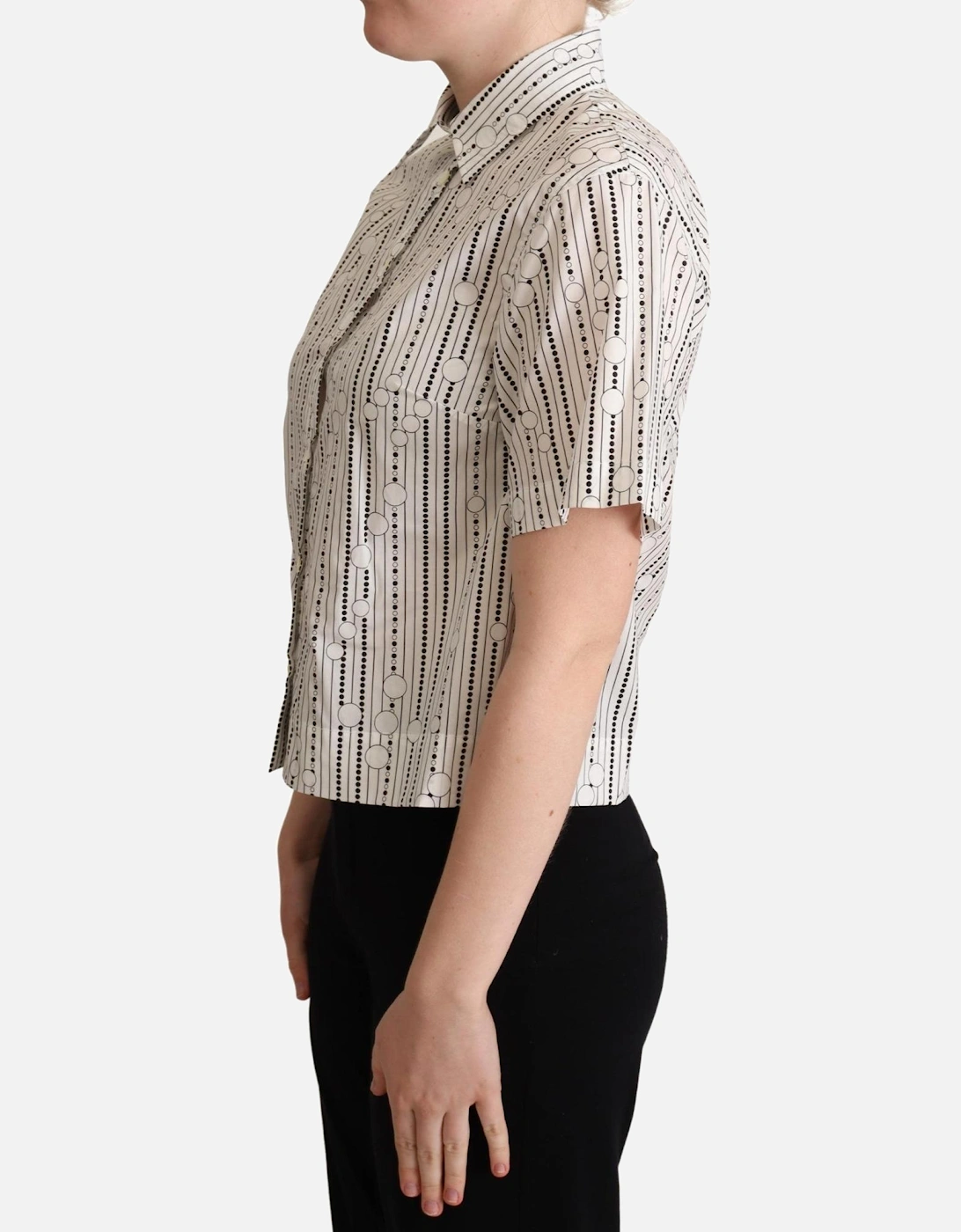 Dolce Gabbana Geometric Print Shirt Women - White