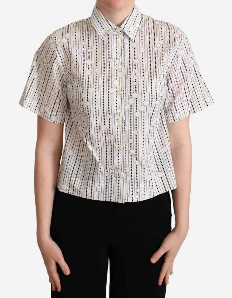 Dolce Gabbana Geometric Print Shirt Women - White