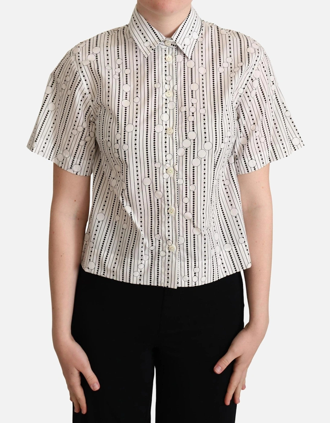 Dolce Gabbana Geometric Print Shirt Women - White, 5 of 4