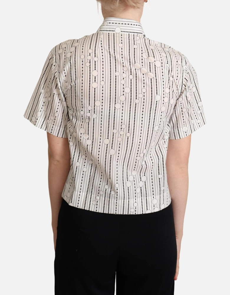 Dolce Gabbana Geometric Print Shirt Women - White