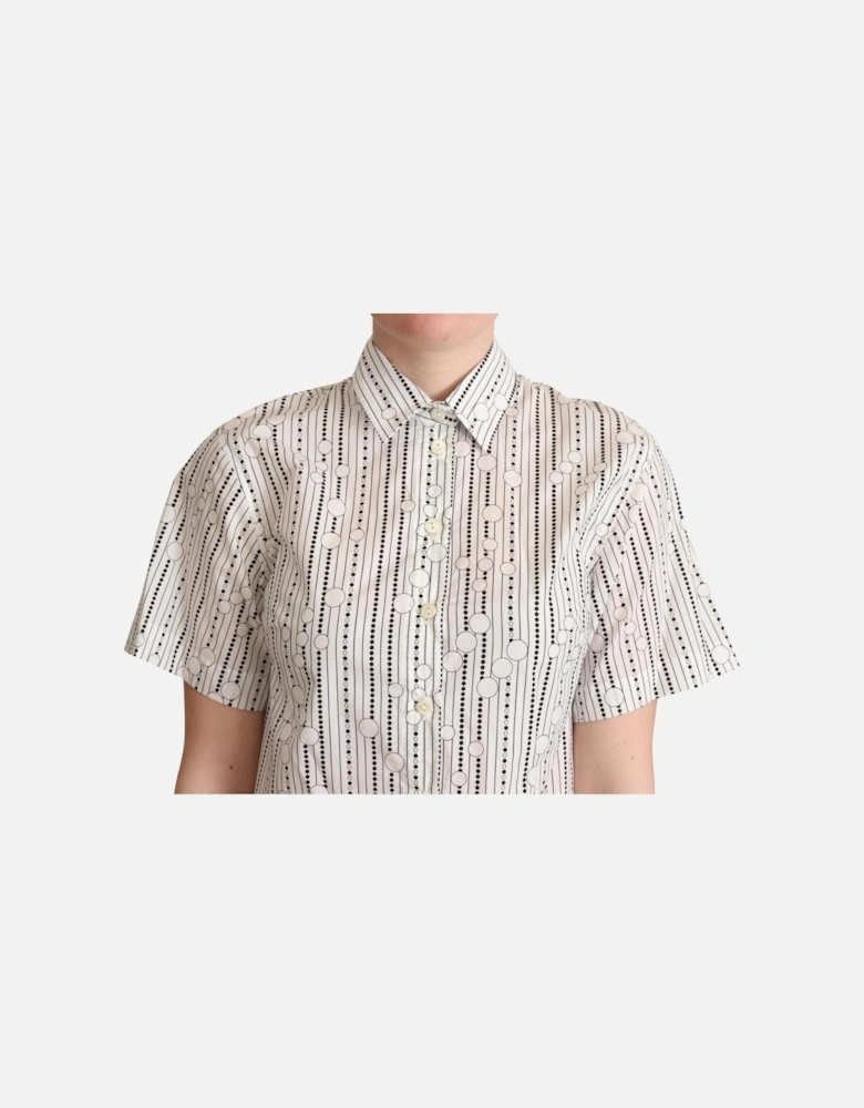 Dolce Gabbana Geometric Print Shirt Women - White