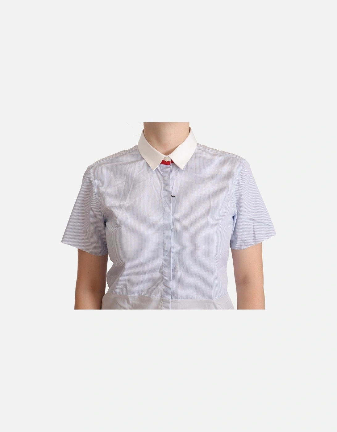 Short Sleeve Cotton Polo Top Women - Light Blue T-Shirts