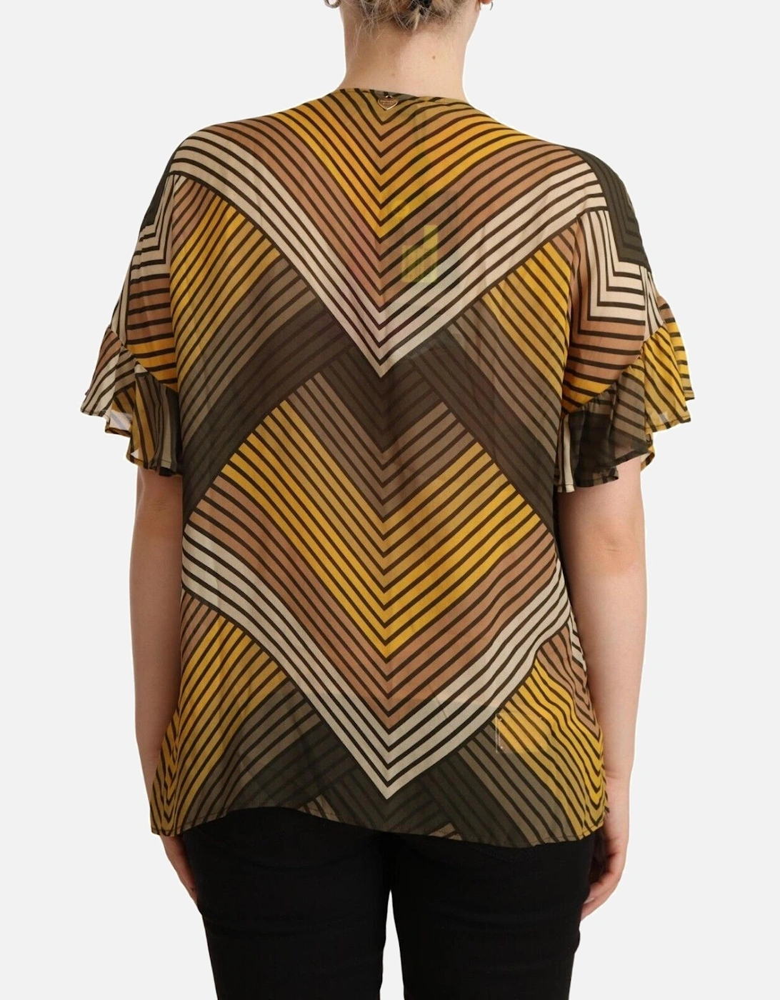 Striped Short Sleeve Round Neck Blouse Women - Multicolor T-Shirts