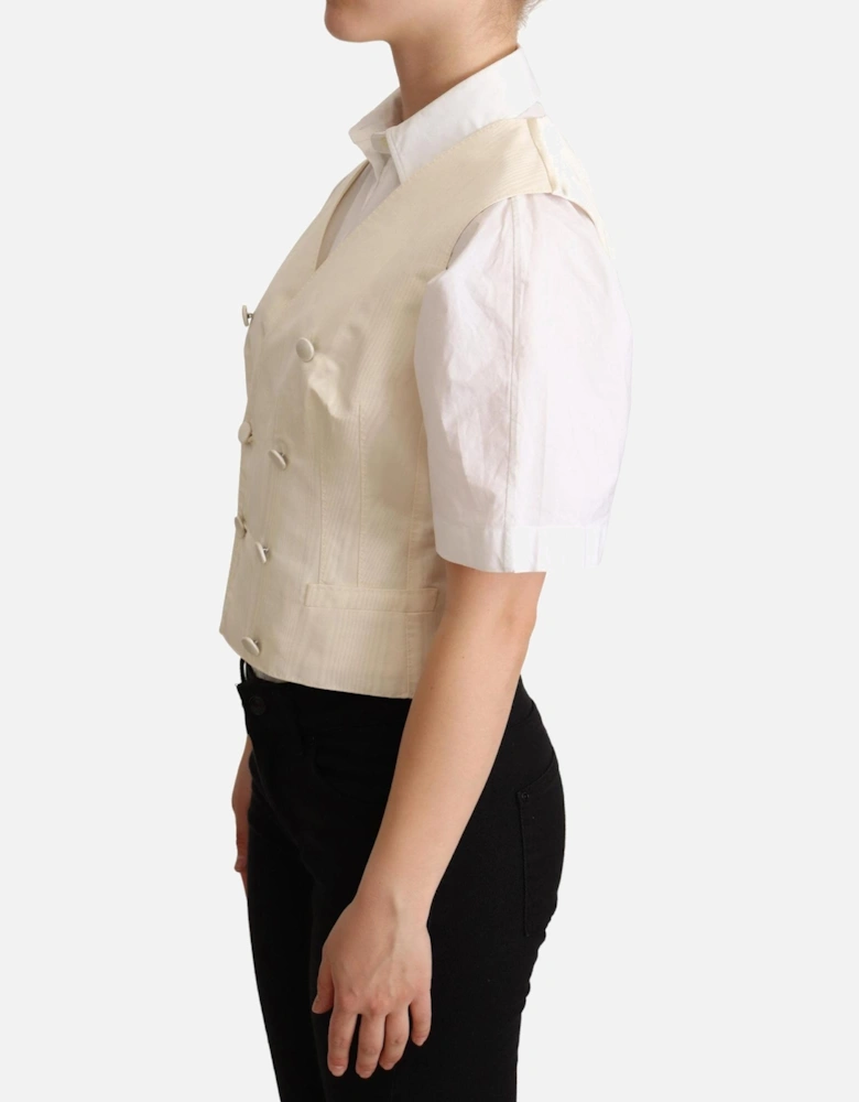 Dolce Gabbana Vest Cream Sleeveless Women - Beige